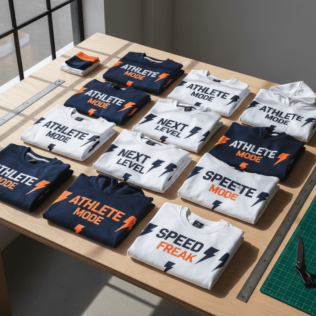 Coordinated team sports kit with matching printed designs